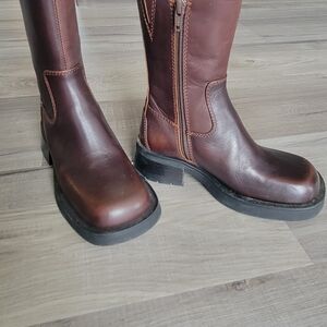 Miista Black and Tan Leather Boots